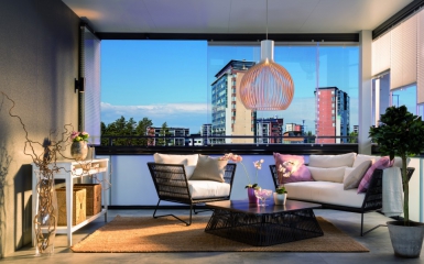 Балкон с жалюзи